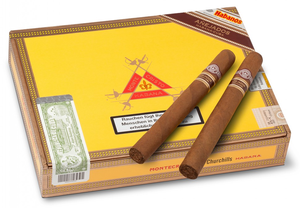 Коробка Montecristo Churchills Anejados на 25 сигар