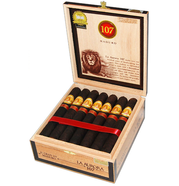 Коробка Lа Aurora 107 Maduro Gran на 21 сигару