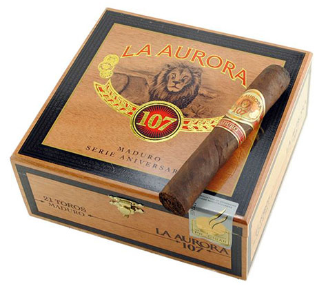 КоробкаLа Aurora 107 Maduro Toro на 21 сигару