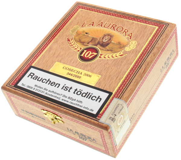 Коробка Lа Aurora 107 Cosecha Robusto на 10 сигар