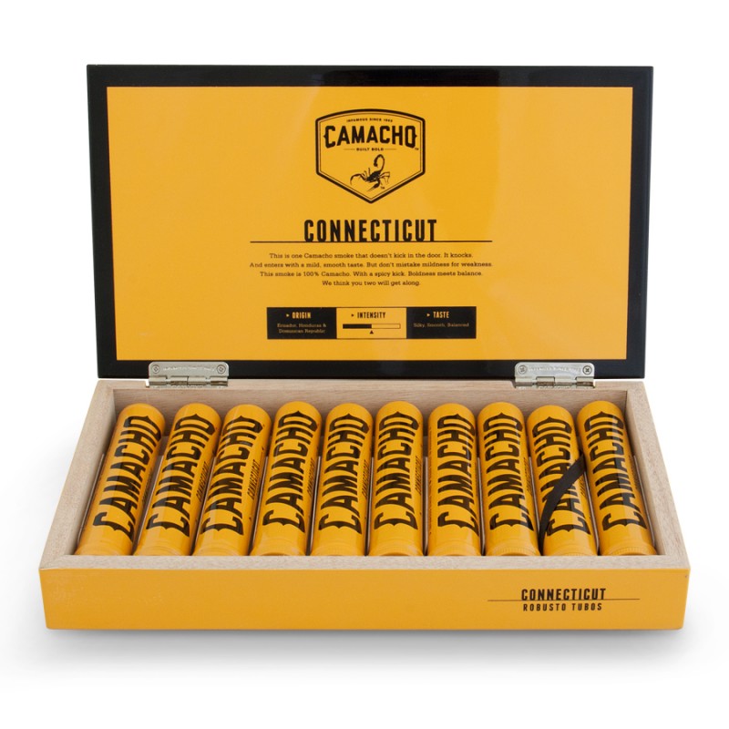 Коробка Camacho Connecticut Robusto Tubos на 10 сигар