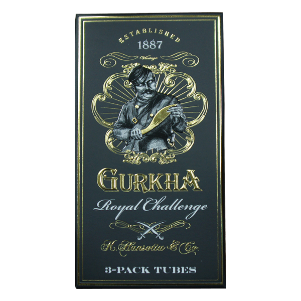 Упаковка Gurkha Royal Challenge Toro Tubos на 3 сигары