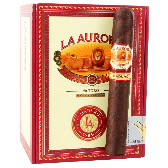 Коробка La Aurora 1985 Maduro Toro на 20 сигар