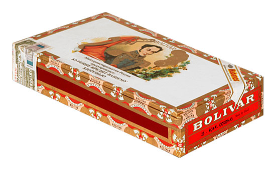 Коробка Bolivar Royal Coronas на 25 сигар