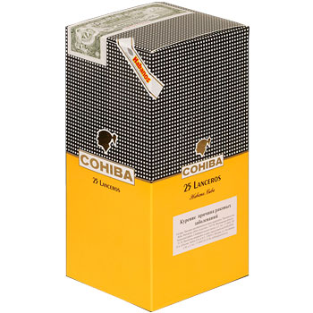 Упаковка Cohiba Lanceros на 25 сигар