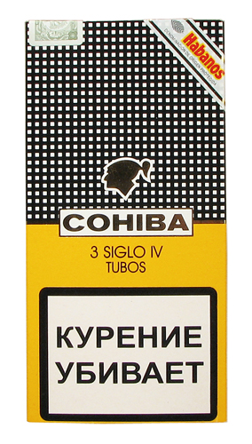 Упаковка Cohiba Siglo IV Tubos на 3 сигары
