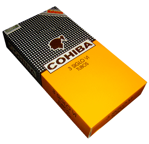 Упаковка Cohiba Siglo VI Tubos на 3 сигары
