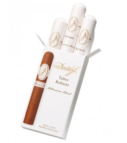 Коробка Davidoff Millennium Blend Robusto Tubos на 3 сигары