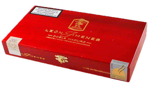 Коробка Leon Jimenes Double Maduro Ambassador на 25 сигар