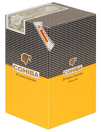 Упаковка Cohiba Coronas Especiales на 25 сигар