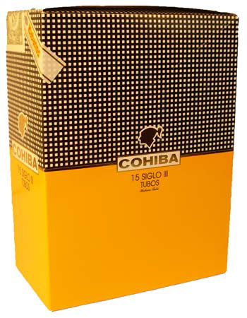 Упаковка Cohiba Siglo III Tubos на 15 сигар