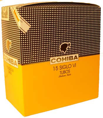 Упаковка Cohiba Siglo VI Tubos на 15 сигар