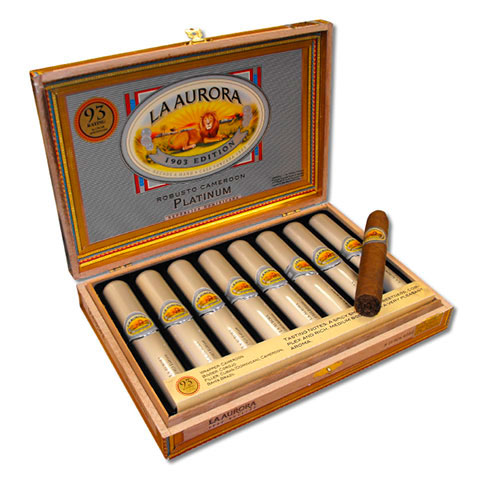Коробка La Aurora 1903 Robusto Platinum на 8 сигар