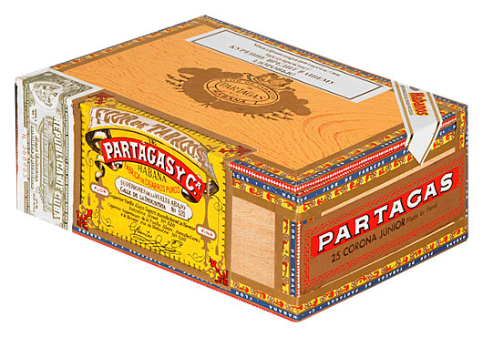 Коробка Partagas Coronas Junior Tubos на 25 сигар