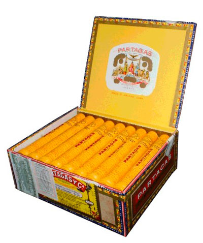Коробка Partagas De Luxe Tubos на 25 сигар