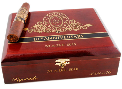 Коробка Perdomo Reserve 10th Anniversary Maduro Figurado на 25 сигар