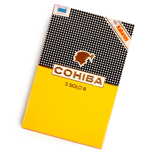 Упаковка Cohiba Siglo III на 5 сигар