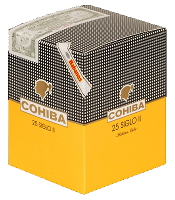 Упаковка Cohiba Siglo II на 25 сигар