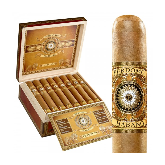 Коробка Perdomo Habano Bourbon Barrel Aged Connecticut Epicure на 24 сигары