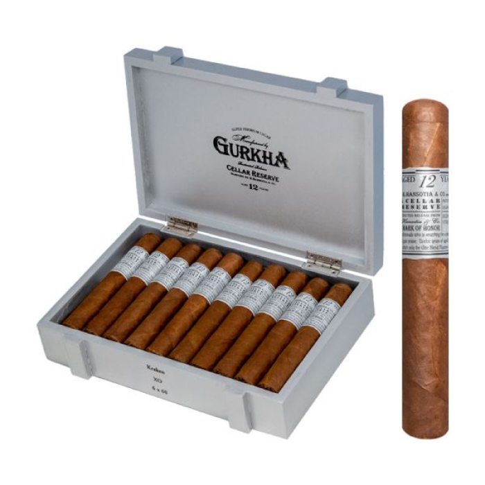 Коробка Gurkha Cellar Reserve Aged 12 Years Platinum Kracken XO на 20 сигар