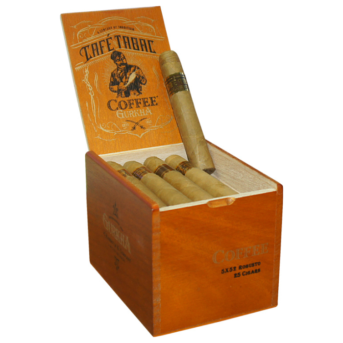 Коробка Gurkha Cafe Tabac Coffe на 25 сигар