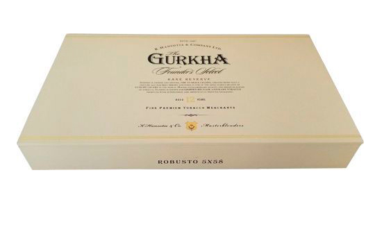 Коробка Gurkha Founder's Select Aged 12 Years Robusto на 10 сигар