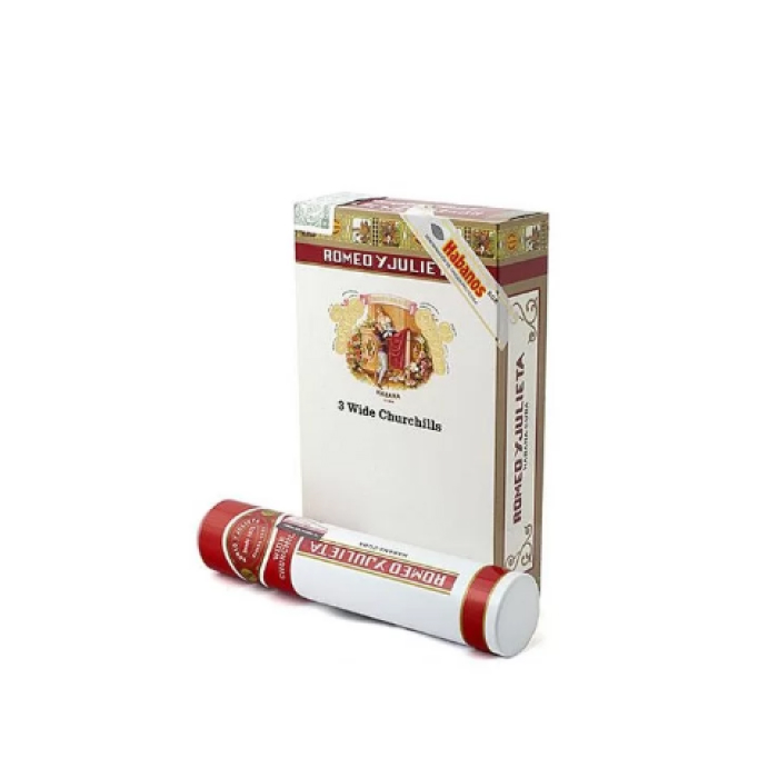 Упаковка Romeo y Julieta Wide Churchills Tubos на 3 сигары