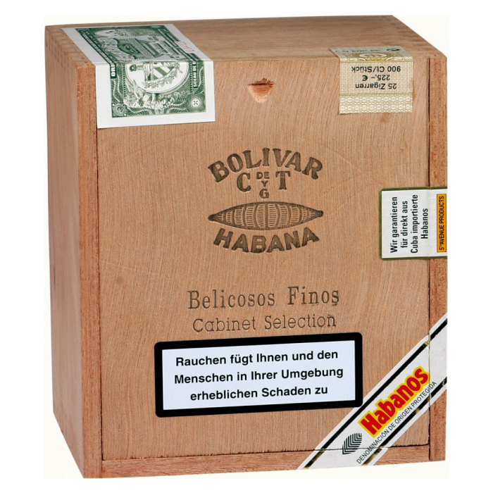 Коробка Bolivar Belicosos Finos (Vintage) на 25 сигар