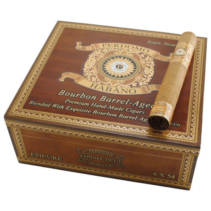 Коробка Perdomo Habano Bourbon Barrel Aged Connecticut Epicure на 24 сигары