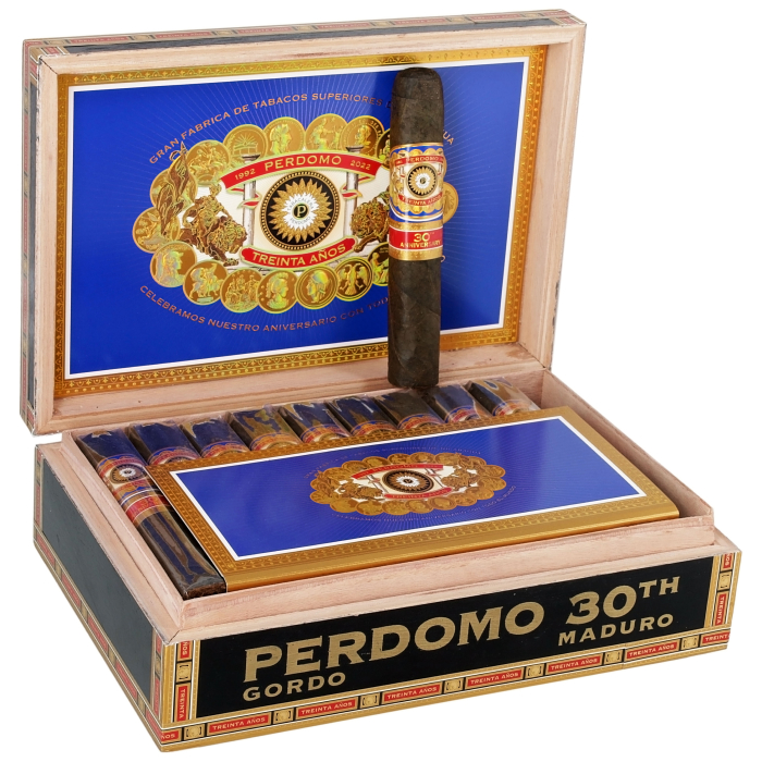 Коробка Perdomo 30th Anniversary Box-Pressed Gordo Maduro на 30 сигар