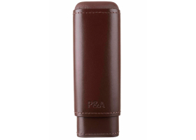 Чехол P&A на 2 сигары Робусто, натуральная кожа и кедр T1105-Brown