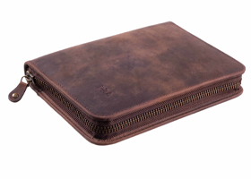 Сигарная сумка P&A на 6 сигар, натуральная кожа, коричневая C251-Buffalo