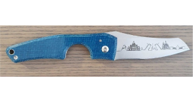 Сигарный нож Le Petit - Skyline - Blue Micarta - St. Petersburg