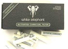 Фильтры для трубок White Elephant Угольные 9мм. 20 шт.