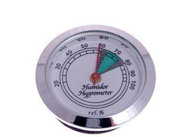 Гигрометр механический 35 мм, серебро 596-002
