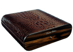 Хьюмидор Gentili Croco Brown на 25 сигар Limited Edition SV20-Croco-Dark