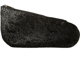 Кисет-чехол для трубки FINIX 18015-21, кожа люкс - нубук с блестками, с подкладкой