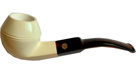 Курительная трубка Altinay Meerschaum Carved Bent Bulldog, без фильтра 