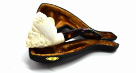 Курительная трубка Altinay Meerschaum Carved Bent Pirat, без фильтра