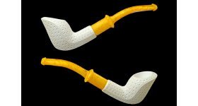 Курительная трубка Altinay Meerschaum Carved Bent Cobra, без фильтра