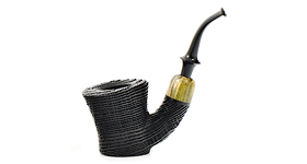 Курительная трубка Astra - Aurora Morta 215 - Poker bent Black Blast, без фильтра