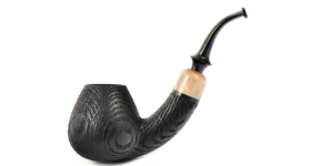 Курительная трубка Astra - Aurora Morta 225 - Brandy bent Black Blast, без фильтра