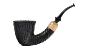 Курительная трубка Astra - Aurora Morta 235 - Dublin bent Black Blast, без фильтра