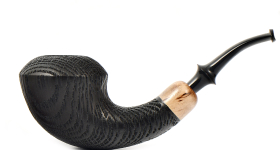 Курительная трубка Astra - Aurora Morta 245 - Rhodesian bent Black Blast, без фильтра
