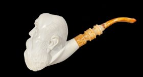 Курительная трубка Altinay Meerschaum Carved Bent Cengiskhan, без фильтра