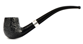 Курительная трубка Peterson - Junior - SandBlast - Silver Mounted - Bent Billard, без фильтра