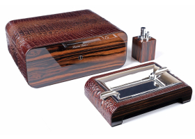 Набор сигарных аксессуаров Gentili SET-SV75-Croco-Dark