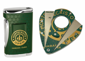 Подарочный комплект Montecristo Open гильотина и зажигалка XIKAR