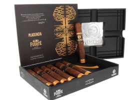 Подарочный набор сигар Plasencia Alma Fuerte Sixto II Hexagono Press Box с пепельницей