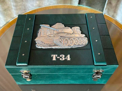 Подарочный набор сигар Siglo De Oro T-34 Piramides в кожаной коробке